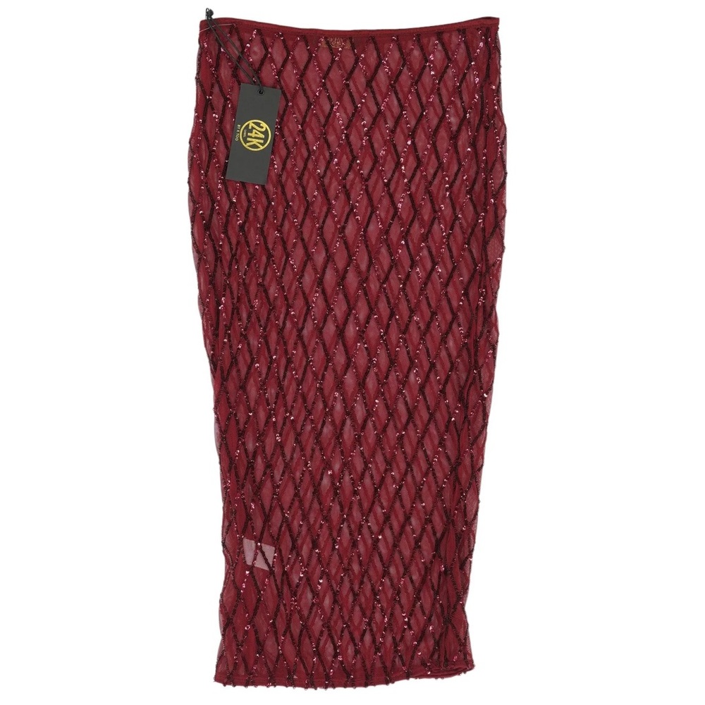 Red Sequin Skirt